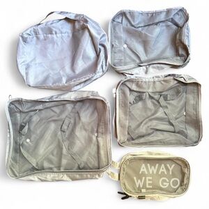 PACKING CUBES set of 5, including carry case that is also storage.